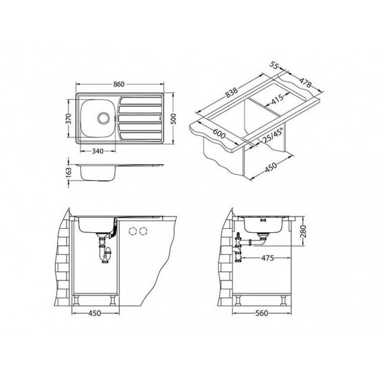 ALVEUS ZOOM 30 NAT-90 860X500 1X  нерж.сталь