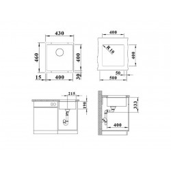 Blanco ROTAN 400-U вулканический серый
