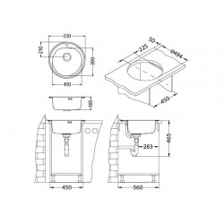 ALVEUS FORM 30 LEI 90 FI 510X185 1X  нерж.сталь