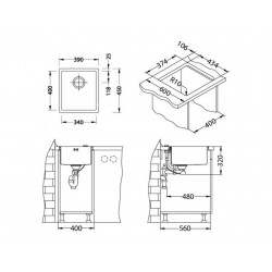 ALVEUS QUADRIX MONARCH 20 COPPER 390X450X200 медь