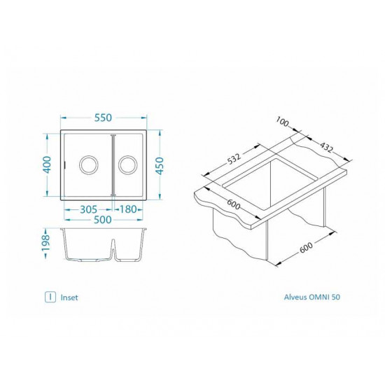 ALVEUS OMNI 50 GRANITAL CONCRETE-G81