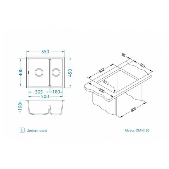 ALVEUS OMNI 50 GRANITAL CONCRETE-G81