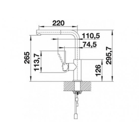 Blanco LANORA-S нержавеющая сталь 523123