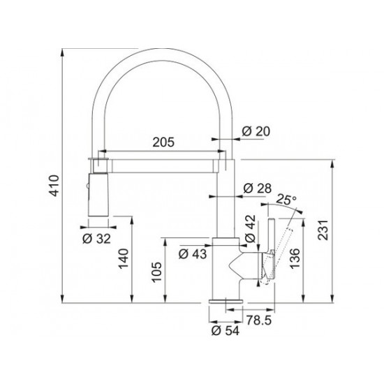 Franke Lina Semi-pro черный матовый  115.0725.838
