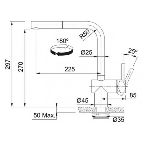 Franke Atlas Neo Sensor pull-out (115.0625.523)