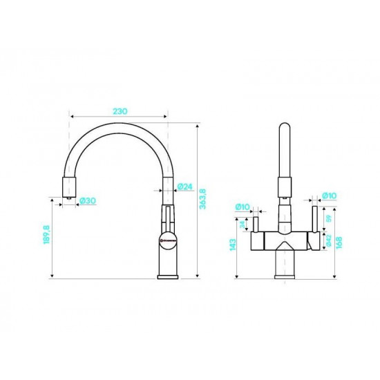 Kuchenstern WURM-FE ворон.сталь с подключением фильтра