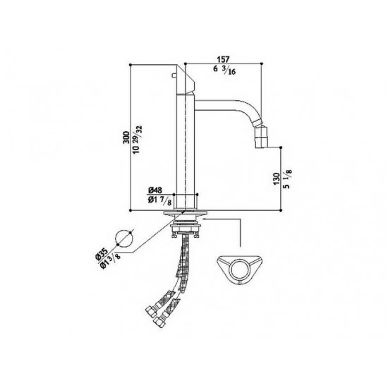 MGS 011545238B T45 S (матовый) смеситель MGS