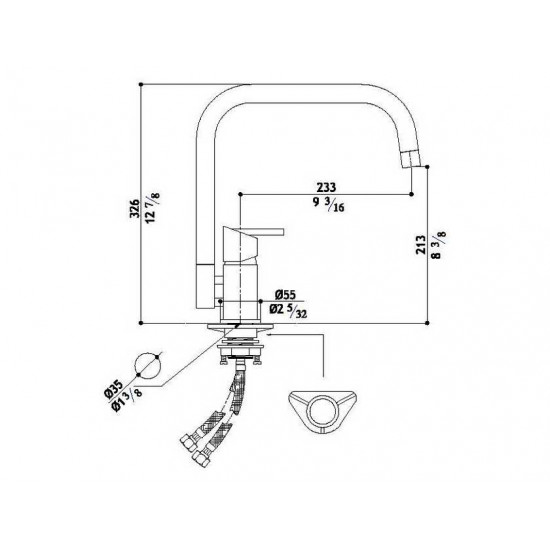 MGS 0112RA238B Randa SQ (матовый) смеситель MGS