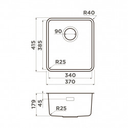 Кухонная мойка OMOIKIRI OMI 37-U/I ULTRA нерж.сталь