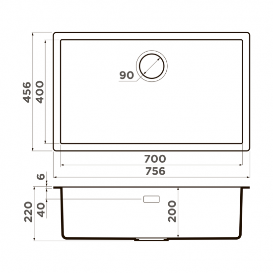 Кухонная мойка Omoikiri Yamakawa 75T-U/I Tetogranit