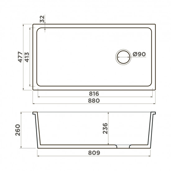 Кухонная мойка Omoikiri Tokara 88-U/I-WH Glossy Natceramic/белый глянцевый