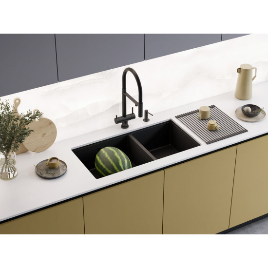 Кухонная мойка Omoikiri Taki 85-2-LB-U/IF Side нержавеющая сталь