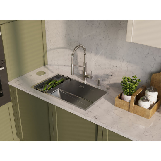 Кухонная мойка Omoikiri Taki 74-U/IF Side-IN нержавеющая сталь