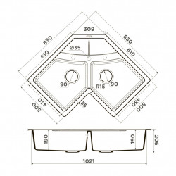 Кухонная мойка Omoikiri Sumi 83C Tetogranit