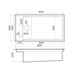 Кухонная мойка Omoikiri Kinaru Pro 86-U/I Artceramic