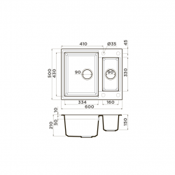 Кухонная мойка OMOIKIRI SAKAIME 60-2 TETOGRANIT