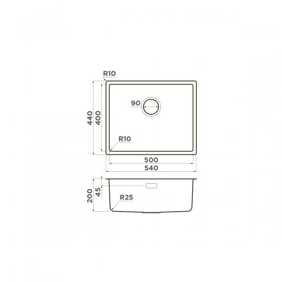 Кухонная мойка OMOIKIRI TADZAVA 54-U/I Ultra нержавеющая сталь