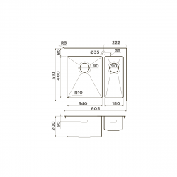 Кухонная мойка OMOIKIRI AKISAME 60-2 нерж. сталь