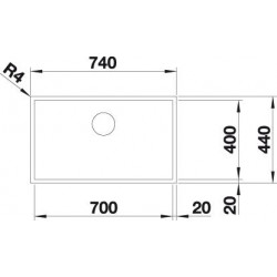 Кухонная мойка BLANCO ZEROX 700-IF Dark Steel