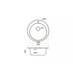 Кухонная мойка OMOIKIRI ASIDA 51 нержавеющая сталь