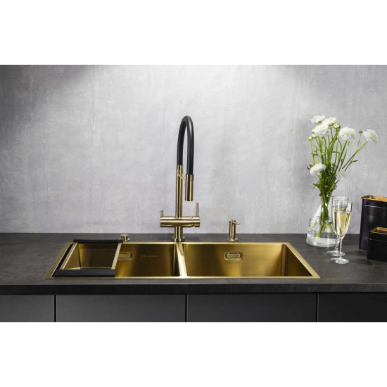 Кухонная мойка OMOIKIRI TAKI 86-2-U/IF нержавеющая сталь