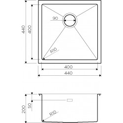 Кухонная мойка OMOIKIRI TAKI 44-U/IF нержавеющая сталь