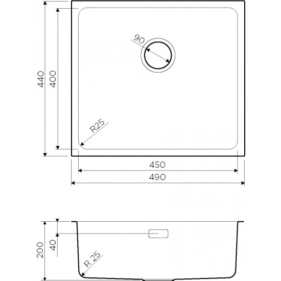 Кухонная мойка OMOIKIRI TADZAVA 49-U/I нержавеющая сталь