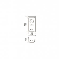 Кухонная мойка OMOIKIRI TADZAVA 22-U/I-IN нержавеющая сталь