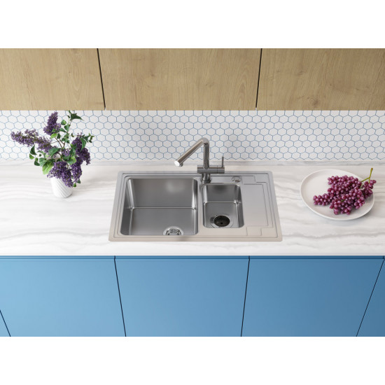 Кухонная мойка OMOIKIRI MIZU 78-2 нержавеющая сталь