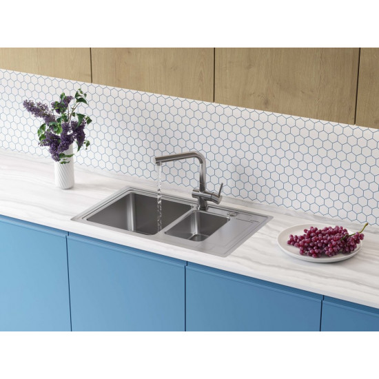 Кухонная мойка OMOIKIRI MIZU 78-2 нержавеющая сталь