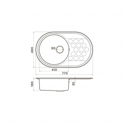 Кухонная мойка OMOIKIRI KASUMIGAURA 77-IN нержавеющая сталь