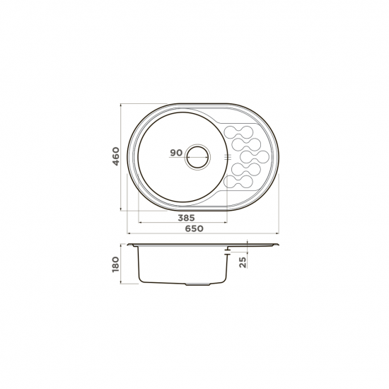 Кухонная мойка OMOIKIRI KASUMIGAURA 65-IN нержавеющая сталь