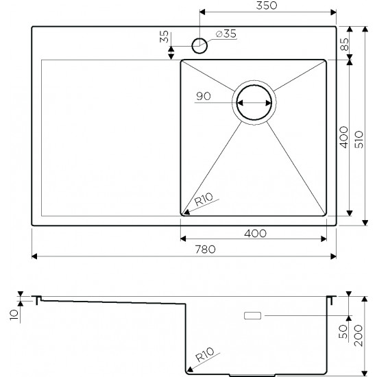 Кухонная мойка OMOIKIRI AKISAME 78 нерж. сталь