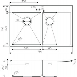Кухонная мойка OMOIKIRI AKISAME 78-2 нерж. сталь