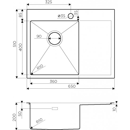 Кухонная мойка OMOIKIRI AKISAME 65 нерж. сталь