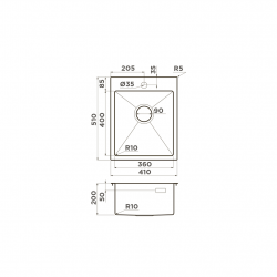 Кухонная мойка OMOIKIRI AKISAME 41 нерж. сталь