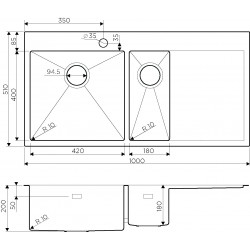 Кухонная мойка OMOIKIRI AKISAME 100-2