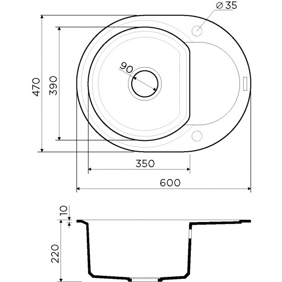Кухонная мойка OMOIKIRI SAKAIME 60E TETOGRANIT