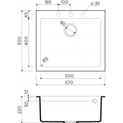 Кухонная мойка OMOIKIRI BOSEN 57 Tetogranit