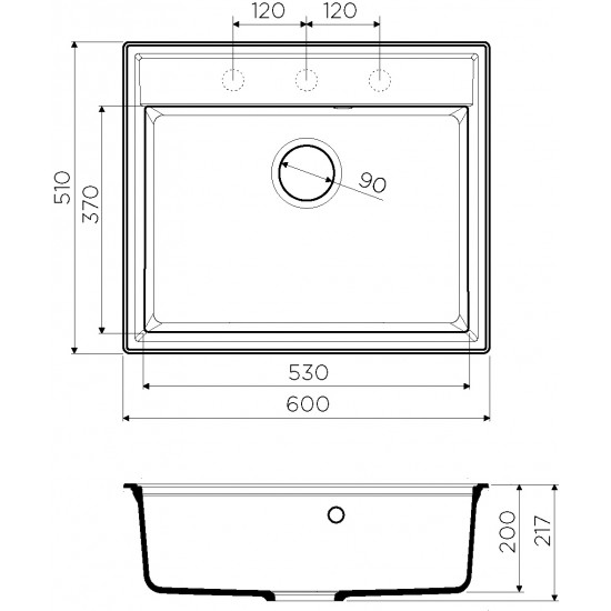 Кухонная мойка OMOIKIRI DAISEN 60 Artgranit