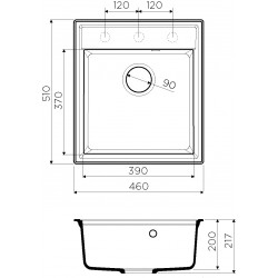 Кухонная мойка OMOIKIRI DAISEN 46 Artgranit
