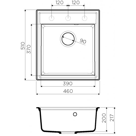 Кухонная мойка OMOIKIRI DAISEN 46 Artgranit