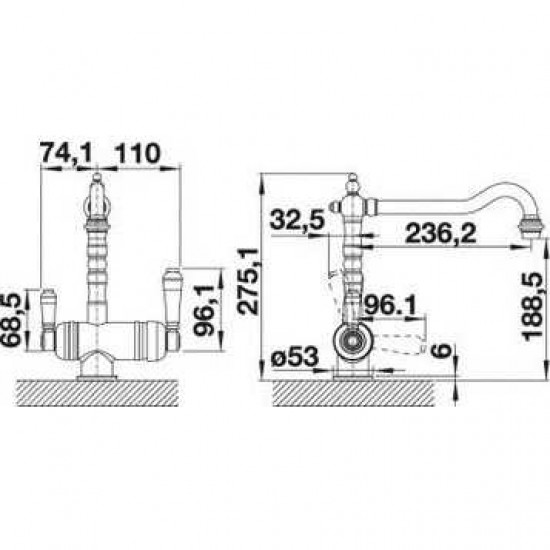 Кухонный смеситель BLANCO SORA хром