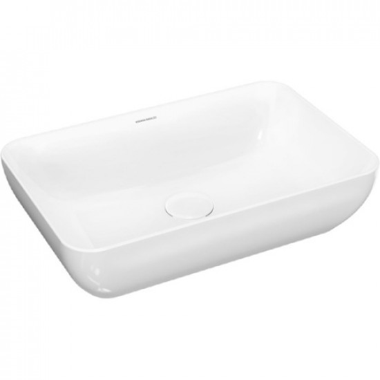 Раковина Kerama Marazzi Plaza 55 см белая глянцевая PLR.wb.55