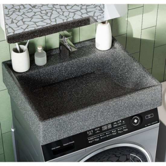 Раковина над стиральной машиной Акватон Рейн 60 см графит 1A72103KRW210