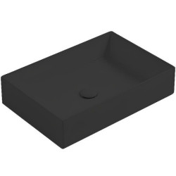 Раковина Simas Agile 60 см без отверстий под смеситель, черный матовый AG60 nero matt