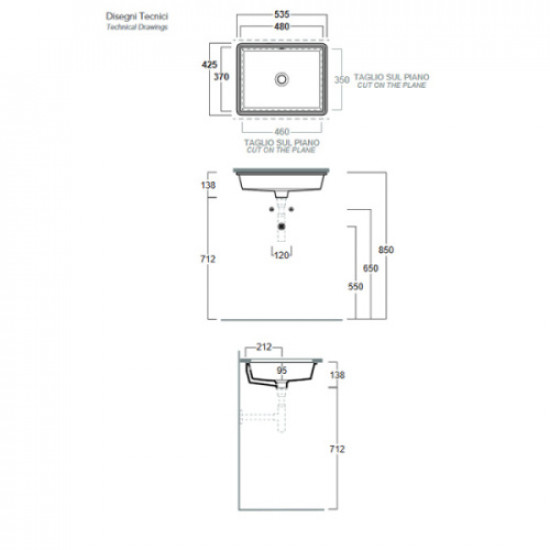 Раковина Simas Top e lavabi d'Arredo 53 см белая S59 bi*0