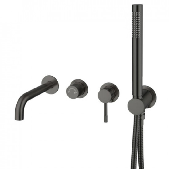 Смеситель для ванны Boheme Uno gun metal 464-3-GM