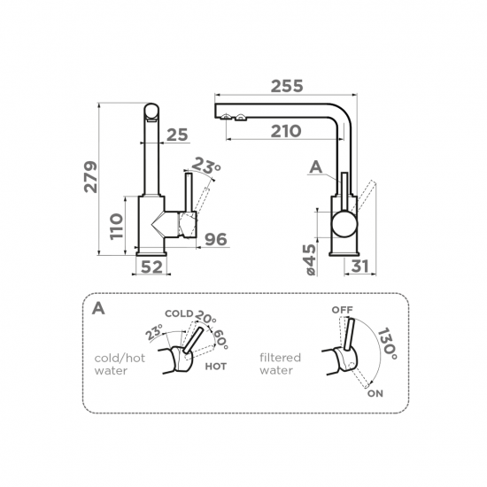 Кухонный смеситель OMOIKIRI NAKAGAWA 2 PLUS