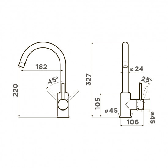 Кухонный смеситель OMOIKIRI SHINAGAWA